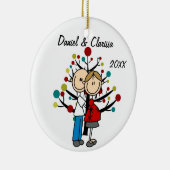 Erwartungsvolle Paar-kundenspezifische Keramikornament (Rechts)