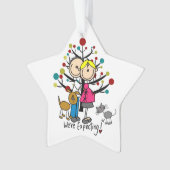 Erwartungsvolle Paare, Hund und Ornament (Vorderseite)