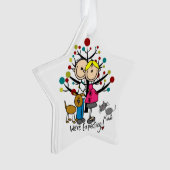 Erwartungsvolle Paare, Hund und Ornament (Vorderseite)