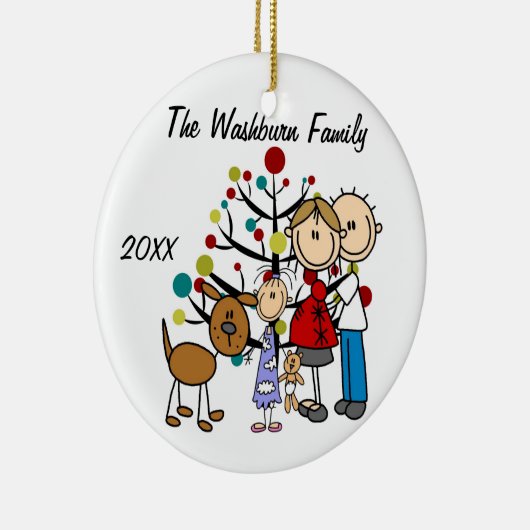 Erwartungsvolle Paare mit Mädchen, Katze und Keramik Ornament (Rechts)