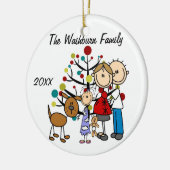 Erwartungsvolle Paare mit Mädchen-und Keramik Ornament (Links)