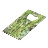 Erwecken des jungen Farns im Garten Geldbeutel Flaschenöffner (Rückseite Schrägansicht)