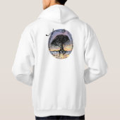 Erwecken Sie den Göttin-Baum auf Sonnenuntergang Hoodie (Rückseite)