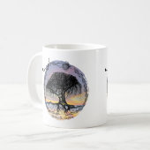 Erwecken Sie den Göttin-Baum auf Sonnenuntergang Kaffeetasse (Vorderseite Links)