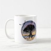Erwecken Sie den Göttin-Baum auf Sonnenuntergang Kaffeetasse (Links)