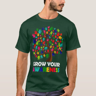 Erwecken Sie Ihr Bewusstsein für Rainbow Tree Hand T-Shirt