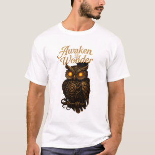 Erweckendes Staunen – Mechanical Owl Art T-Shirt
