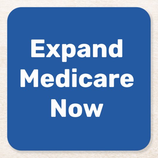 Erweitern Sie den Untersetzer Medicare Now Square (Vorderseite)