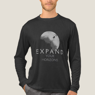 "Erweitern Sie Ihre Horizonte" Weißes Licht Grau M Tri-Blend Shirt