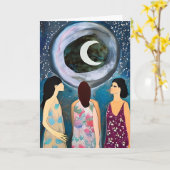 Erweitern Sie Ihre Phasen | Der Mond und die Fraue Karte (Gelbe Blume)