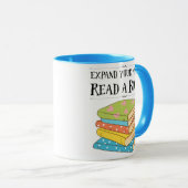 Erweitern Sie Ihren Geist ... lesen Sie ein Buch Tasse (VorderseiteRechts)