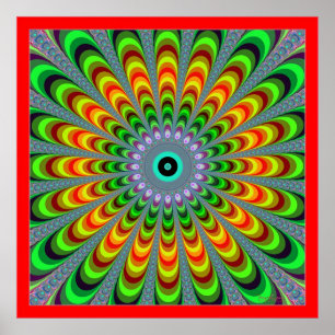 Erweiternpulsierende orange Blume Poster