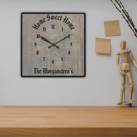 Erweitert Erstellen Sie Ihren eigenen benutzerdefi Quadratische Wanduhr