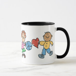 Erweiterte Hände des Friedens und der Liebe Tasse