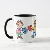 Erweiterte Hände des Friedens und der Liebe Tasse (Links)