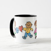 Erweiterte Hände des Friedens und der Liebe Tasse (Vorderseite Links)