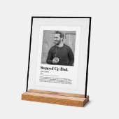 Erweiterte Vater-Wörterbuchdefinition mit Foto Acrylschild (Winkel)