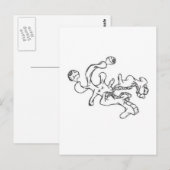 erweitertes Gesicht Postkarte (Vorne/Hinten)