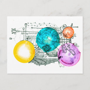 Erweiterung der Multiversen Kunst Postkarte