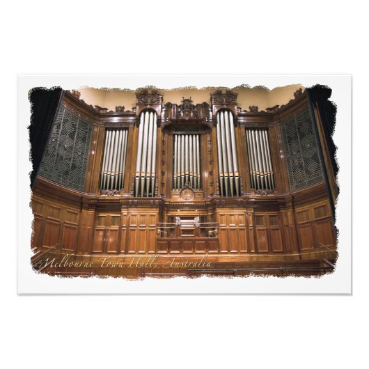 Erweiterung des Fotos des Rathauses von Melbourne Fotodruck (Vorne)