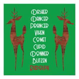 Erweiterung des Fotos - Rentier des Weihnachtsmann Fotodruck