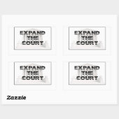 Erweiterung des Gerichtshofs Rechteckiger Aufkleber (Blatt)