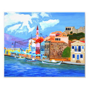 Erweiterung des griechischen Fotos an der Küste Fotodruck