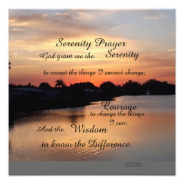 ERWEITERUNG DES SERENITY PRAYER-FOTOS FOTODRUCK