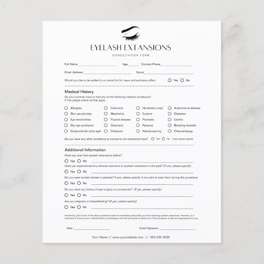 Erweiterung von Eyelash-Client-Datensätzen // Bera Flyer (Hinten)