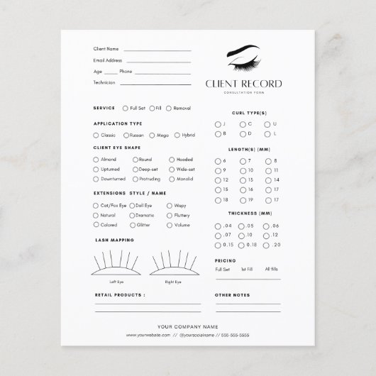 Erweiterung von Eyelash-Client-Datensätzen // Bera Flyer (Vorne)