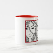 "Erweiterungen der DIVAtude"-Tasse Zweifarbige Tasse (Mittel)