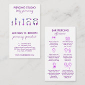 Erweiterungen der Pflegeanweisungen für Ohren Visitenkarte (Vorne/Hinten)