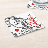 Erweiterungen einer Diva Rechteckiger Pappuntersetzer (angewinkelt)