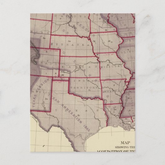 Erwerb von US-Territorien Postkarte (Vorderseite)