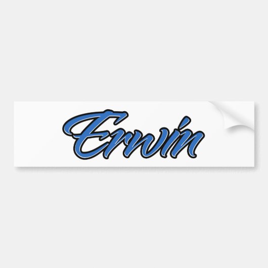 Erwin Name blue Aufkleber Sticker Autoaufkleber (Vorne)