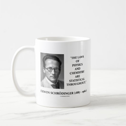 Erwin Schrödinger Physik Chemistry Statistical Kaffeetasse (Links)