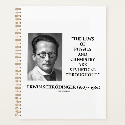 Erwin Schrödinger Physik Chemistry Statistical Planer (Vorderseite)