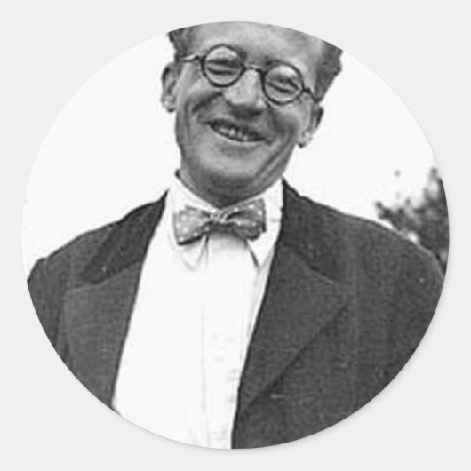Erwin Schrodinger Runder Aufkleber (Vorderseite)