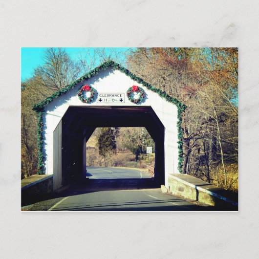 Erwinna Covered Bridge Postkarte (Vorderseite)