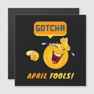 ERWISCHT - April-Scherztag Lustig Magnetkarte