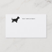 Erworbene Schmeichelei coolstes Haustier Terminkarte (Rückseite)