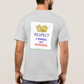 Erworbener Respekt T-Shirt (Rückseite)