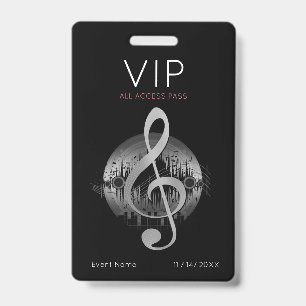 Erwünschtes Tune VIP All-Access-Abzeichen Ausweis