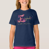 Erykah Girls Name bedeutet E Mongram Herz T-Shirt (Vorderseite)