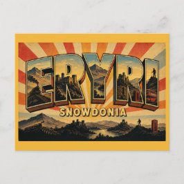 Eryri Snowdonia Nationalpark Wales Berg  Postkarte