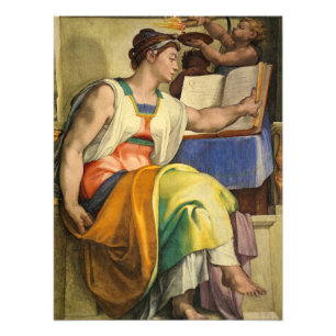 Erythraean Sibyl von Michelangelo Fotodruck