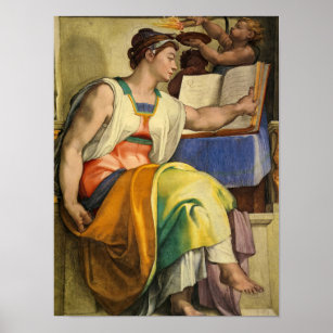 Erythraean Sibyl von Michelangelo Poster
