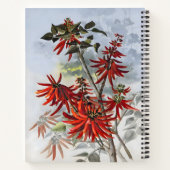 Erythrina Blume Wasserfarbe, Geschenkfarbe Notizblock (Rückseite)