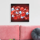 Erythrozyten mit Leukozyten Leinwanddruck (Insitu (Wohnzimmer))