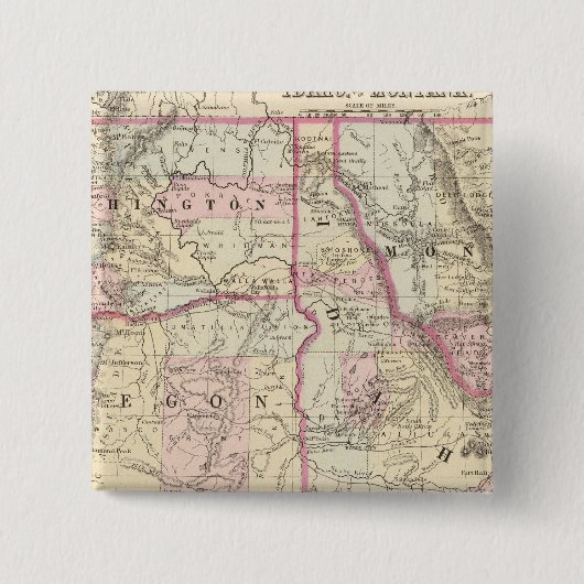 Erz, Wash, Ida, Mont Button (Vorderseite)